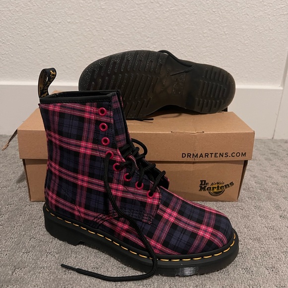 Dr. Martens Black and Pink Boots - Picture 2 of 3